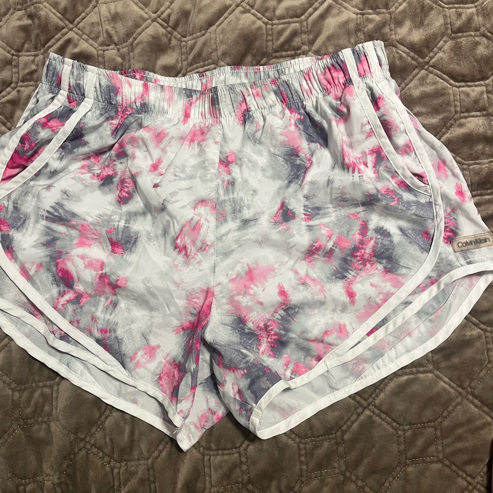Calvin Klein Pink and Gray Athletic Shorts